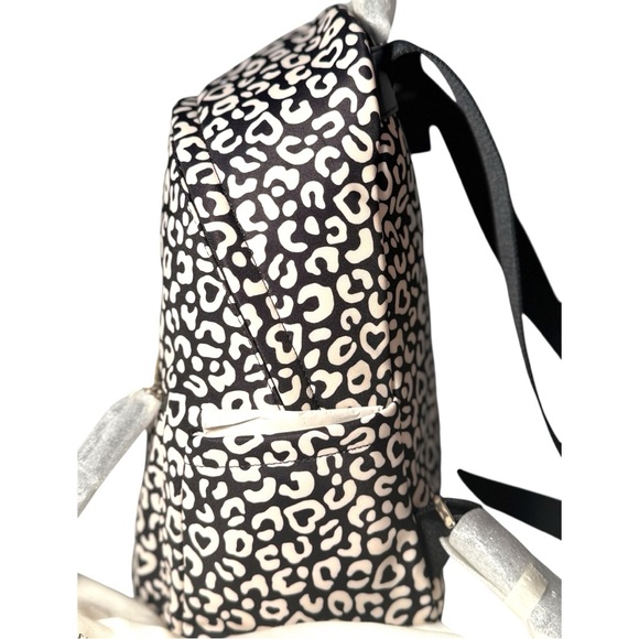 Kate Spade Leila Leopard Heart Backpack Black Ivory | NWT - Picture 3 of 7